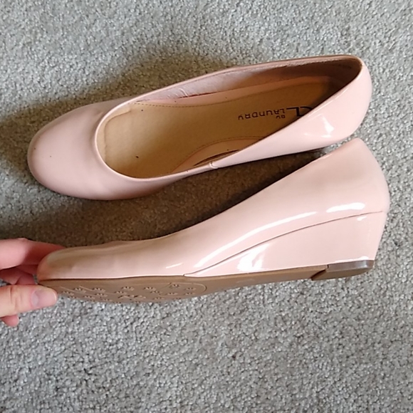 Blush Pink Wedge Heels - Picture 2 of 3